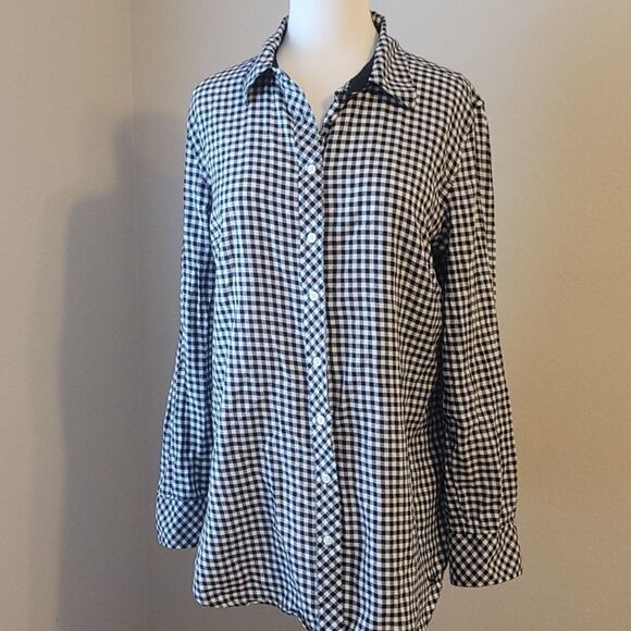 Talbots plaid shirt size medium - Picture 2 of 11
